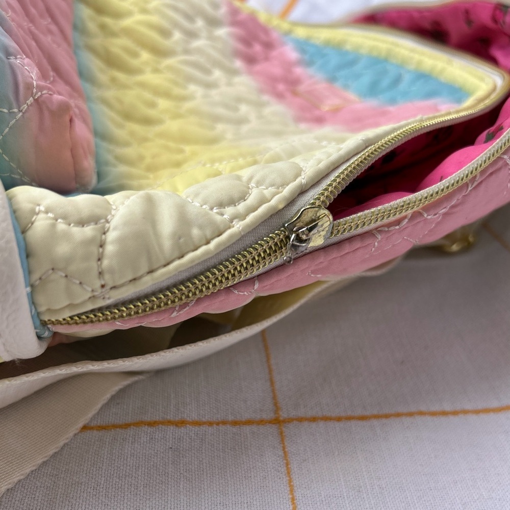 Betsey Johnson Retired Colorful Quilted Backpack Diaperbag - Picture 4 of 4